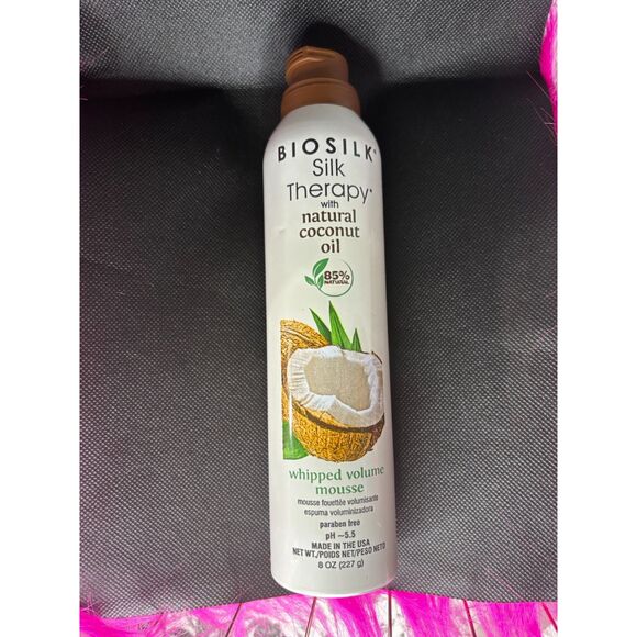 BioSilk Silk Therapy with Organic Coconut Oil Whipped Volume Mousse 8 Oz - Picture 1 of 4